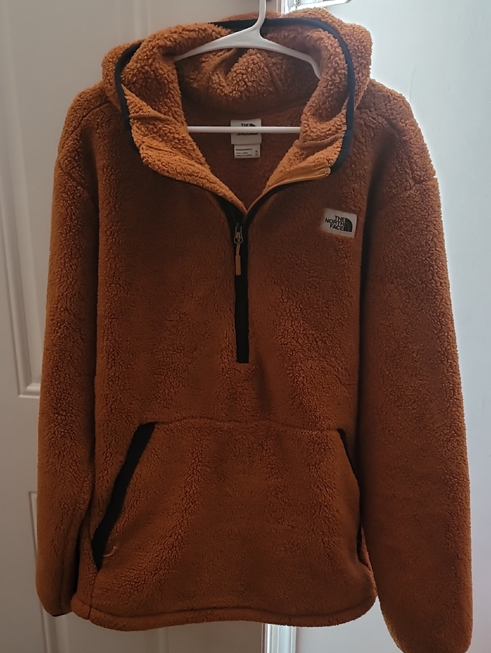 The North Face Rust Brown Sherpa Half-Zip Hoodie